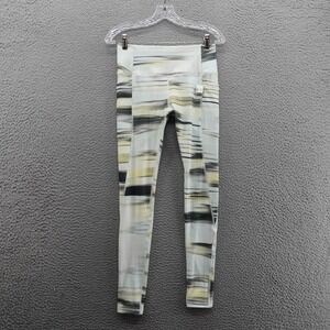 DSG Cold Weather Compression Leggings Small Linear Glare Green White Womens NWT‎